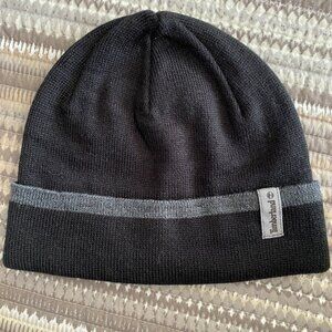 Timberland Black/Gray/Grey Trim Beanie/Hat OSFM Unisex